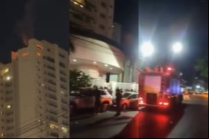 Incêndio destrói cozinha de apartamento na cobertura de prédio de luxo em Cuiabá