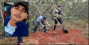 Jovem de 22 anos que estava desaparecido é encontrado enterrado em cova rasa